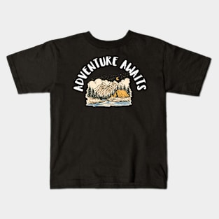 adventure awaits Kids T-Shirt